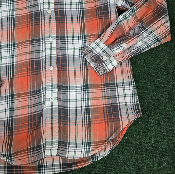 Ralph Lauren | Youth Boys Classic Fit 100% Cotton Plaid Button Down Shirt - Picture 11 of 16